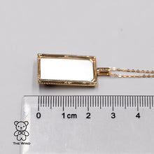 Load image into Gallery viewer, Best Wishes - Fire Opal Halo Diamond &amp; Mother of Pearl Necklace 18K Yellow Gold