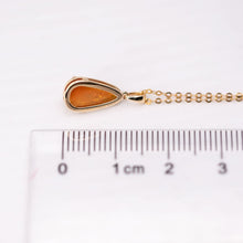Load image into Gallery viewer, Minimal Pear Ethiopian Opal Pendant Necklace 14k Yellow Gold