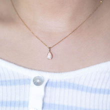 Load image into Gallery viewer, Pear Shaped Australian Solid Opal Necklace 14k Yellow Gold