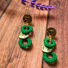 Load image into Gallery viewer, Petite Circle and Gold Earrings