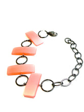 Load image into Gallery viewer, Pink Moonglow Geometric Stations Bracelet