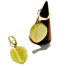 Load image into Gallery viewer, Sage Green Moonglow Leaf Cuff Hoops *