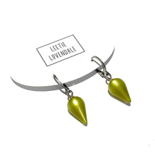 Load image into Gallery viewer, Olive Green Moonglow Midi Spike Cuff Hoops