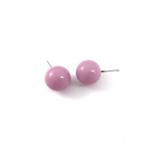 Load image into Gallery viewer, Mauve Purple Ball Stud Earrings
