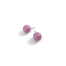 Load image into Gallery viewer, Mauve Purple Ball Stud Earrings