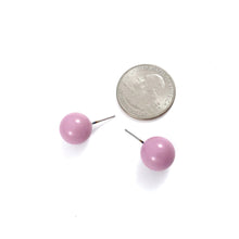 Load image into Gallery viewer, Mauve Purple Ball Stud Earrings