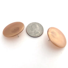 Load image into Gallery viewer, Metallic Copper Disc Stud Earrings