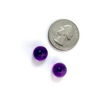 Load image into Gallery viewer, Purple Transparent Gumdrop Stud Earrings