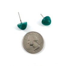 Load image into Gallery viewer, Emerald Green Marbled Gumdrop Stud Earrings