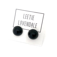 Load image into Gallery viewer, Black Gumdrop Stud Earring