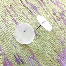 Load image into Gallery viewer, Clear Frosted Lucite Disc Stud Earrings