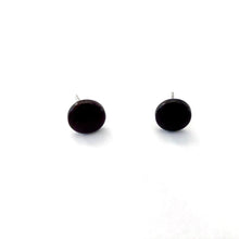 Load image into Gallery viewer, Brown Black Small Disc Stud Earrings