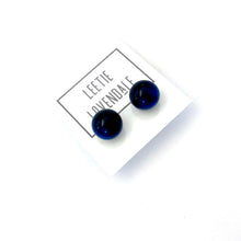 Load image into Gallery viewer, Navy Blue Moonglow Ball Stud Earrings