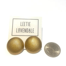 Load image into Gallery viewer, Golden Girl Retro Button Stud Earrings