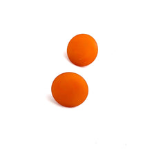 Load image into Gallery viewer, Sun Orange Disc Stud Earrings