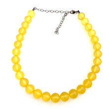 Load image into Gallery viewer, Golden Yellow Frosted Beaded Marco Necklace