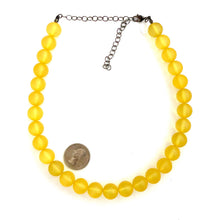 Load image into Gallery viewer, Golden Yellow Frosted Beaded Marco Necklace