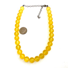 Load image into Gallery viewer, Golden Yellow Frosted Beaded Marco Necklace