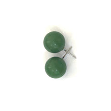 Load image into Gallery viewer, Moss Green Ball Stud Earrings