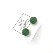 Load image into Gallery viewer, Moss Green Ball Stud Earrings