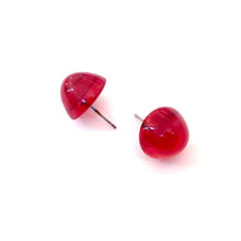 Load image into Gallery viewer, Red Gumdrop Stud Earrings