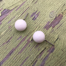 Load image into Gallery viewer, White Ball Stud Earrings