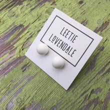 Load image into Gallery viewer, White Ball Stud Earrings