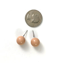 Load image into Gallery viewer, Taupe Ball Stud Earrings