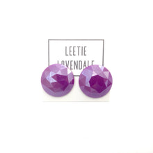 Load image into Gallery viewer, Violet Faceted Retro Button Stud Earrings
