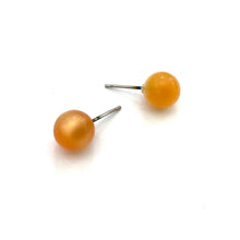 Load image into Gallery viewer, Tangerine Orange Moonglow Lucite Ball Stud Earrings