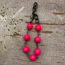 Load image into Gallery viewer, Hot Pink Matte Lucite Bubble Stations Bracelet