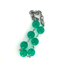 Load image into Gallery viewer, Emerald Green Transparent Lucite Bubble Stations Bracelet