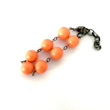 Load image into Gallery viewer, Dark Peach Lucite Bubble Stations Bracelet