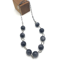 Load image into Gallery viewer, Silver Grey Moonglow Stations Necklace