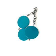 Load image into Gallery viewer, Teal Trio Geometric Disc Stations Bracelet