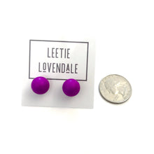 Load image into Gallery viewer, Violet Midi Ball Stud Earrings