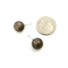 Load image into Gallery viewer, Chocolate Brown Moonglow Ball Stud Earrings