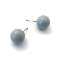 Load image into Gallery viewer, Light Grey Lucite Ball Stud Earrings