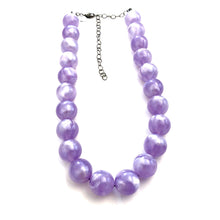 Load image into Gallery viewer, Lavender Purple Marbled Lucite Marco Necklace