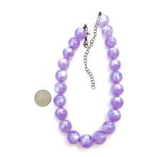 Load image into Gallery viewer, Lavender Purple Marbled Lucite Marco Necklace