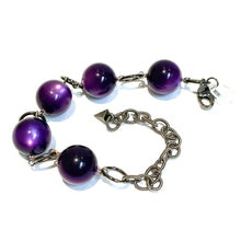 Load image into Gallery viewer, Deep Purple Moonglow Stations Bracelet