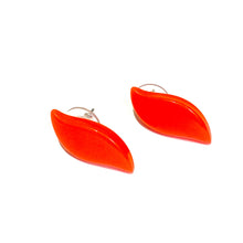 Load image into Gallery viewer, Bright Orange Moonglow Swish Stud Earrings