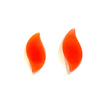 Load image into Gallery viewer, Bright Orange Moonglow Swish Stud Earrings