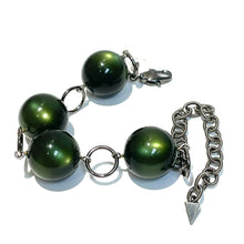Load image into Gallery viewer, Forest Green Moonglow Stations Bracelet