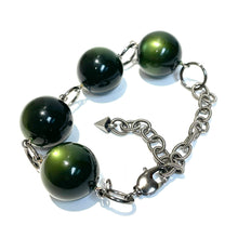 Load image into Gallery viewer, Forest Green Moonglow Stations Bracelet