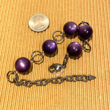 Load image into Gallery viewer, Deep Purple Moonglow Stations Bracelet