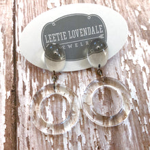 Load image into Gallery viewer, Crystal Clear Donut Drop Earrings