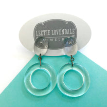 Load image into Gallery viewer, Crystal Clear Donut Drop Earrings