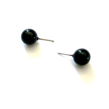 Load image into Gallery viewer, Black Petite Lucite Ball Stud Earrings
