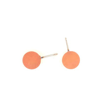 Load image into Gallery viewer, Burnt Coral Petite Frosted Lucite Ball Stud Earrings